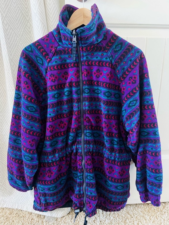 Head Tops - Vintage Head skiwear GorpCore fleece Women’s Aztec print Retro purple medium